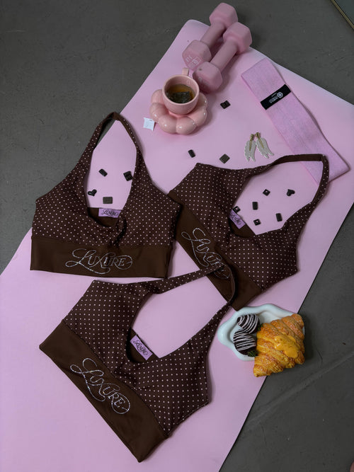 Chocolate Covered Strawberry Sports Bra